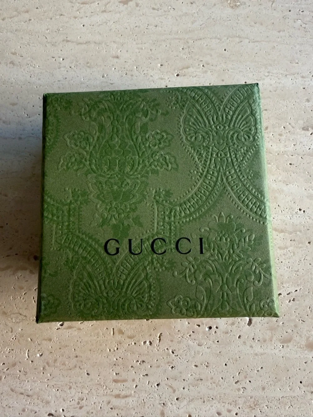 NWB GUCCI INTERLOCKING RING Ag 925 STERLING SILVER ENGRAVED PATTERN GUCCI SZ/21 - Picture 13 of 13